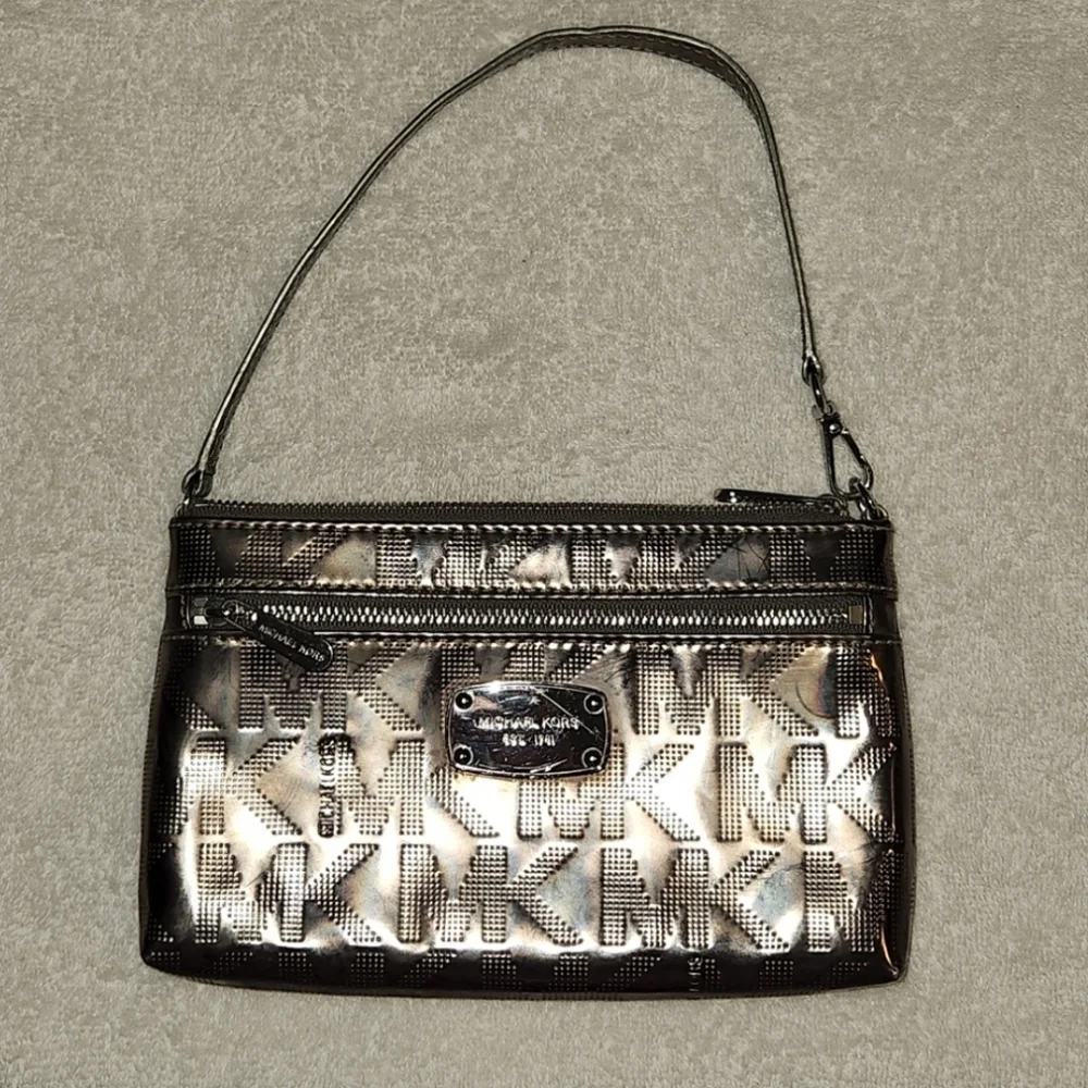 Michael Kors Nickel Wristlet Wallet